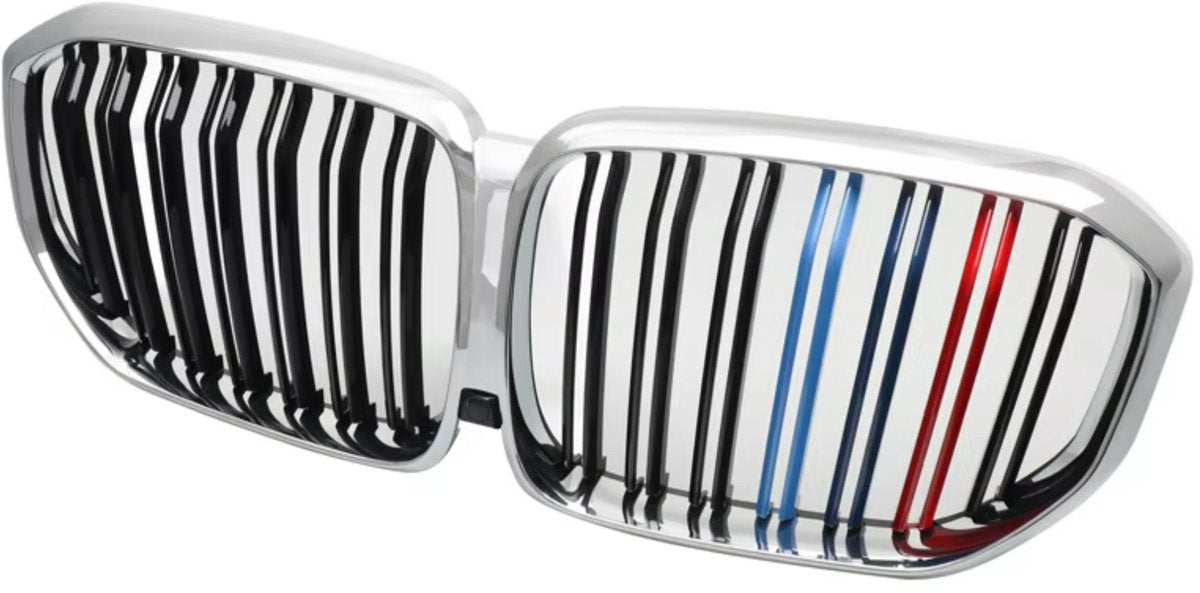 Voorbumper - Voor BMW X5 G05 2019 - Auto accessoires - Dubbele niergrille - Chroom + M-kleur - M Look stijl
