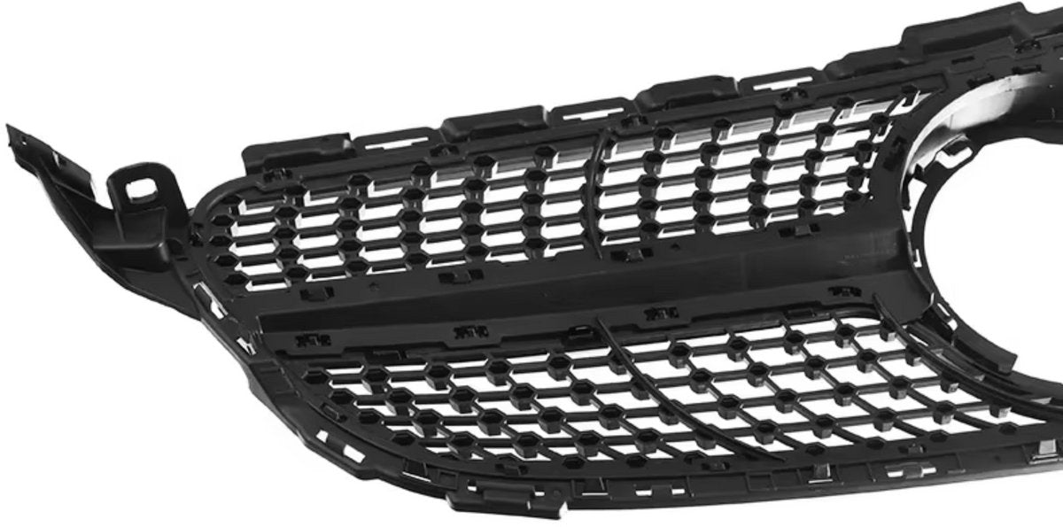 Voorbumper Grille - AMG Diamant Stijl - Gloss Zwart - Voor Mercedes C-Klasse W205 (2018+) - Auto Accessoires