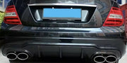 Achterbumper Diffuser Lip - Voor Mercedes C-Klasse W204/C204 - Carbon Look - C63 Coupe Stijl - Auto Accessoires