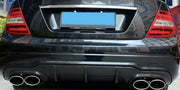 Diffuser Lip Stratos - Achterbumper Diffuser Lip - Voor Mercedes C-Klasse W204/C204 - Carbon Look - C63 Coupe Stijl - Auto Accessoires