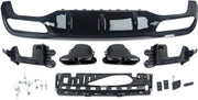 Achterbumper Diffuser - Voor Mercedes W213 E-Klasse (2016-2020) - AMG E63 Stijl - Carbon Look - Auto Accessoires