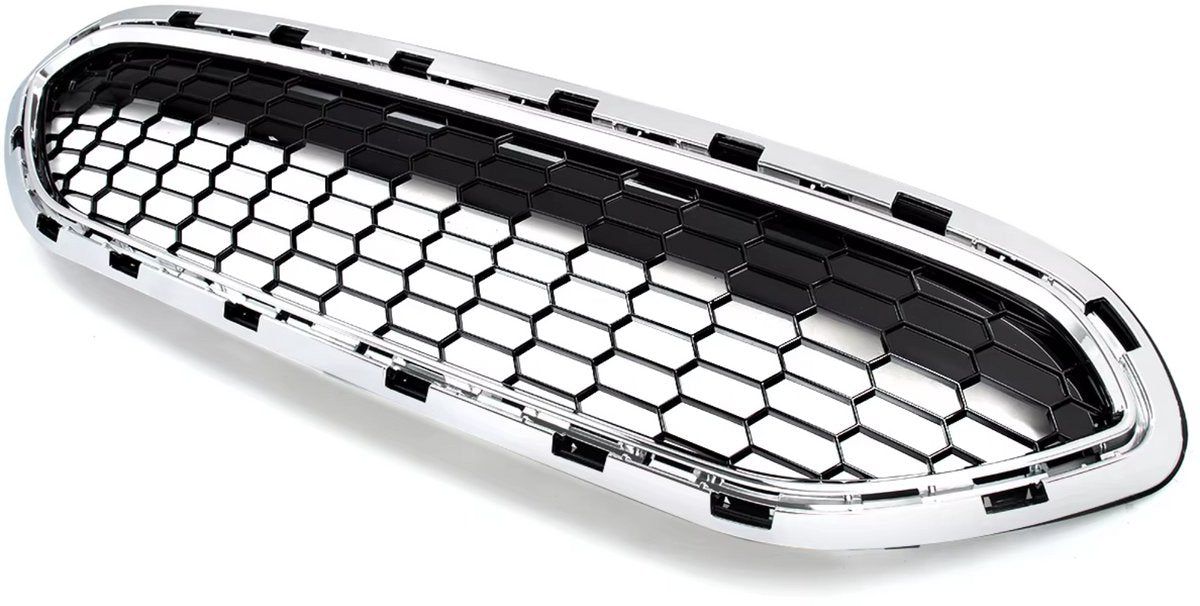 Voorbumper Grille - Honingraat Stijl - Chroom/Zwart - Voor Ford Fiesta (2014-2018) - Auto Accessoires