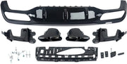 Diffuser Vireo - Achterbumper - Voor Mercedes W213 E-Klasse (2016-2020) - AMG E63 Stijl - Carbon Look - Auto Accessoires