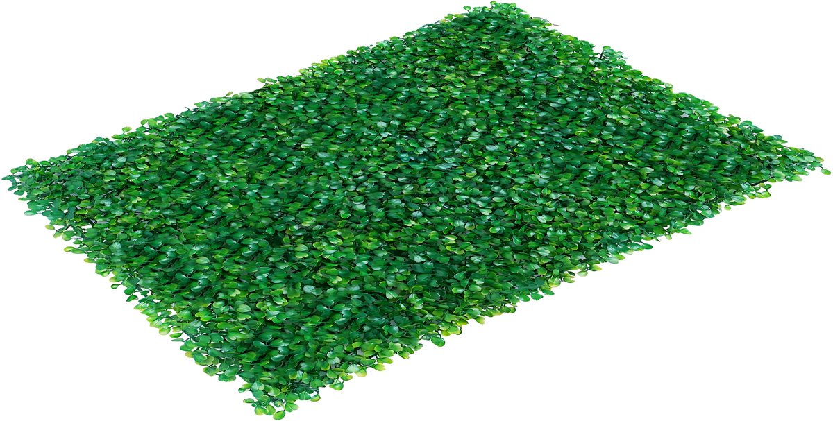 Kunstgras Muurpanelen - Kunstgras achtergrond - Decoratie - Wanddecoratie - Set van 12 - Voor Binnen & Buiten - Groene Heg Wanddecoratie van PE - Ideaal voor Tuin, Balkon, Achtertuin of Achtergrondmuur