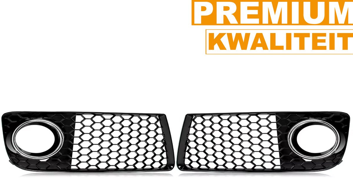 Voorbumper Mistlicht Grille Covers - Voor Audi TT MK2 8J (2010-2014) - Honingraat Mesh