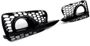 Mistlamp Covers Dravon - Mistlamp Grille Covers - Voor Infiniti Q50 (2014-2017) - Honingraat Stijl - Glanzend Zwart