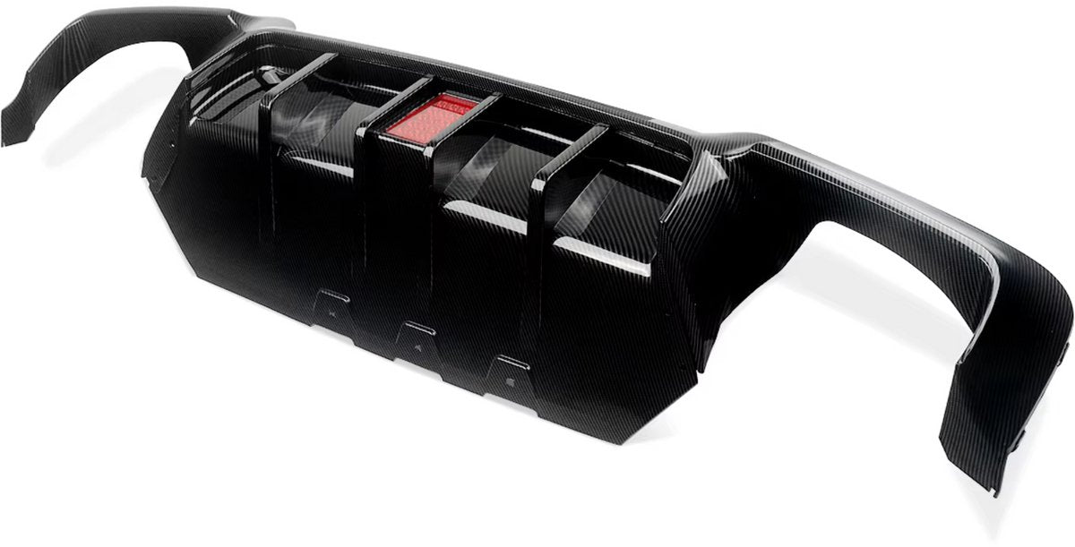 Achterbumper - Voor BMW 5-Serie F10 M Sport 2010-2016 - Auto accessoires - Achterdiffuser - Carbon Look - Met LED