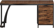Computerbureau - Bureau met lades - Werktafel - Voor studeren of werken - 3 lades - Rustic brown
