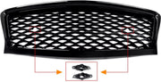 Grille Jettrax - Voorbumper Bovenste Grille - Voor Infiniti Q50 (2018-2022) - JDM Gloss Zwart