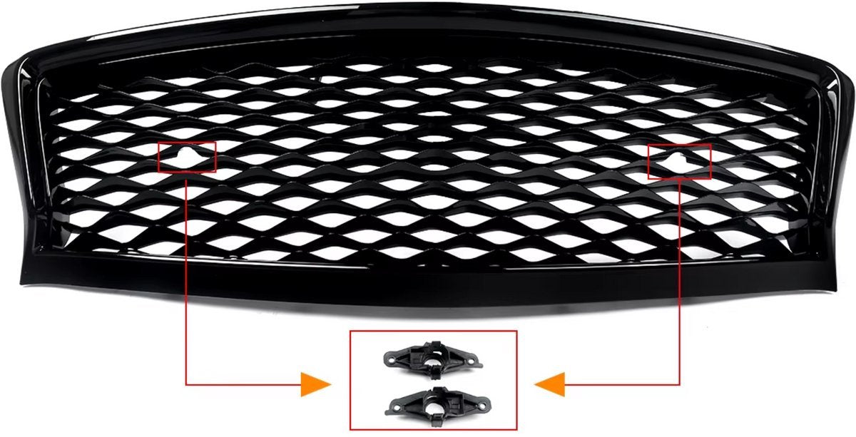 Grille Jettrax - Voorbumper Bovenste Grille - Voor Infiniti Q50 (2018-2022) - JDM Gloss Zwart