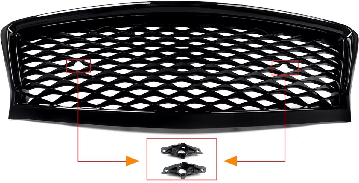 Voorbumper Bovenste Grille - Voor Infiniti Q50 (2018-2022)- JDM Gloss Zwart