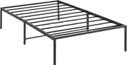 Bedframe met lattenbodem - 100x200cm - Eenpersoonsbed - Platformbed - Stalen Frame - 272kgdraagvermogen - Met Opbergruimte - Zwart
