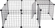 Bolt Edge Dierenren - Zwart - Verstelbaar - Voor konijnen, katten of puppy's - 145x75x35cm