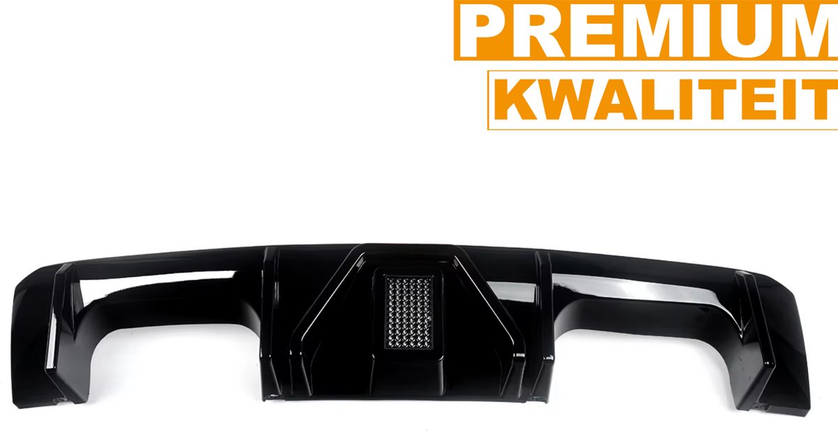 Achterbumper Diffuser - Voor BMW G80 M3/G82 G83 M4 (2021-2023) - Gloss Zwart met LED Licht - Auto accessoires