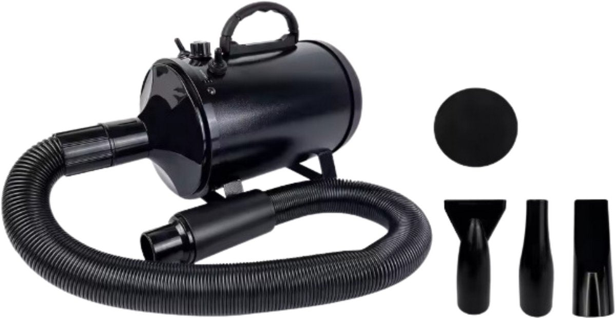 Professionele Haardroger 2800W - Voor Hond & Kat - Krachtige Bontblazer - Variabele Snelheid - 3 Nozzles - Sneldrogend