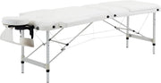 Opvouwbare Massagetafel - Behandeltafel - Professionele massage - Ontspanning - Voor Spa, Salon, Kliniek & Thuis - Inclusief Kussen - Wit