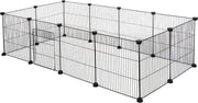 Knaagdierenren Lily - Ren hoog - Verstelbaar - Voor binnen - Kattenren - Dierenren - Puppyren - Kleine dieren - Kittens - Wit - 142x53x71 cm