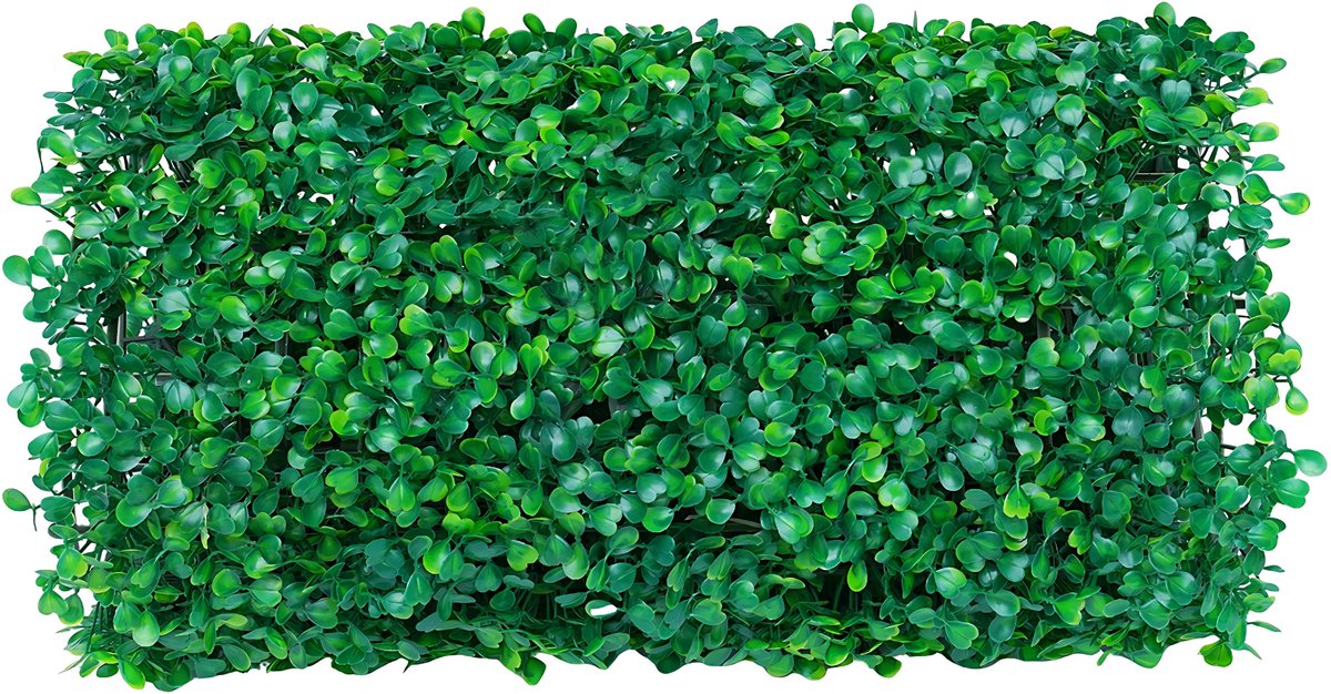 Kunstgras Muurpanelen - Kunstgras achtergrond - Decoratie - Wanddecoratie - Set van 12 - Voor Binnen & Buiten - Groene Heg Wanddecoratie van PE - Ideaal voor Tuin, Balkon, Achtertuin of Achtergrondmuur