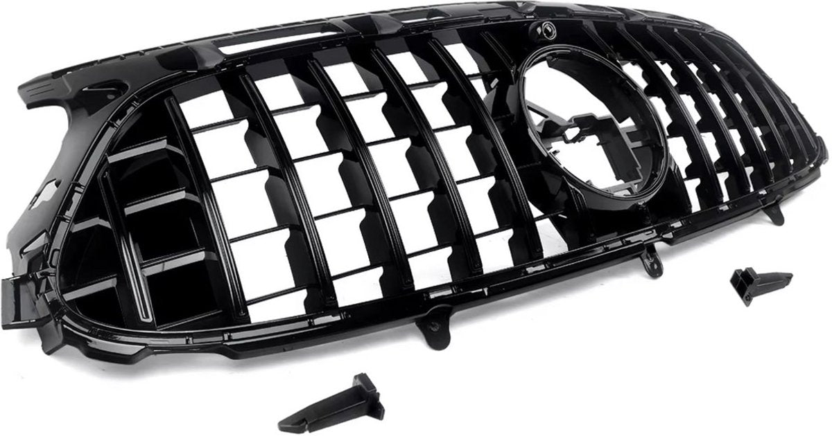 GT Grille Nitros - Voorbumper Grille - Voor Mercedes GLA-Klasse H247 (2020-2023) - Glanzend Zwart - GT Stijl - Auto Accessoires