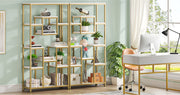 Boekenkast Burny - 180cm - Boekenrek Opbergrek - Stellingkast Metaal - Geschikt voor Woonkamer, Kantoor of Slaapkamer