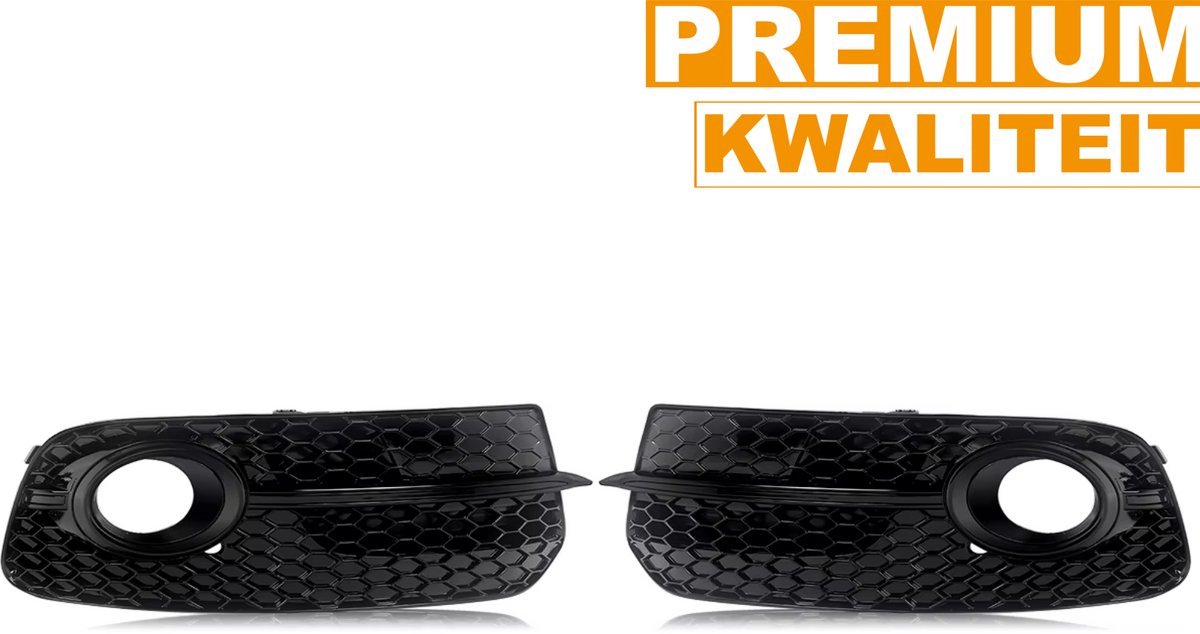 Mistgrille Quella - Mistlicht Grille - Voor Audi Q5 (2013-2017) - SQ5 Stijl - Gloss Black