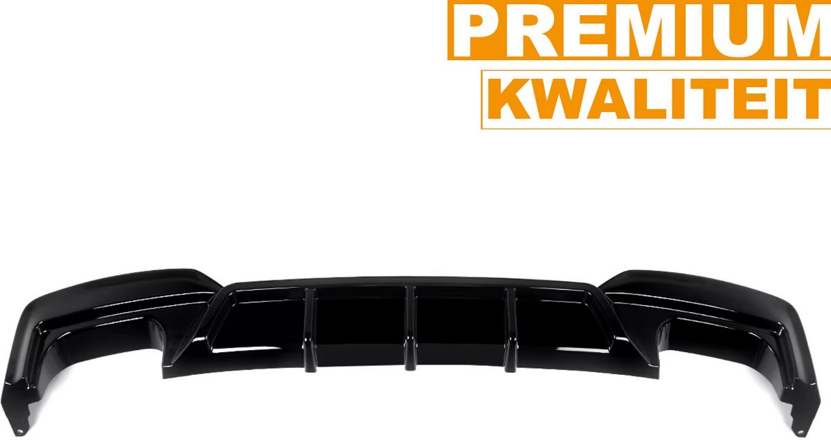 Diffuser Nitro - Achterbumper Diffuser Nitro - Gloss Zwart - Voor BMW M6 F06/F12/F13 650i/640i (2012-2018) - Auto accessoires
