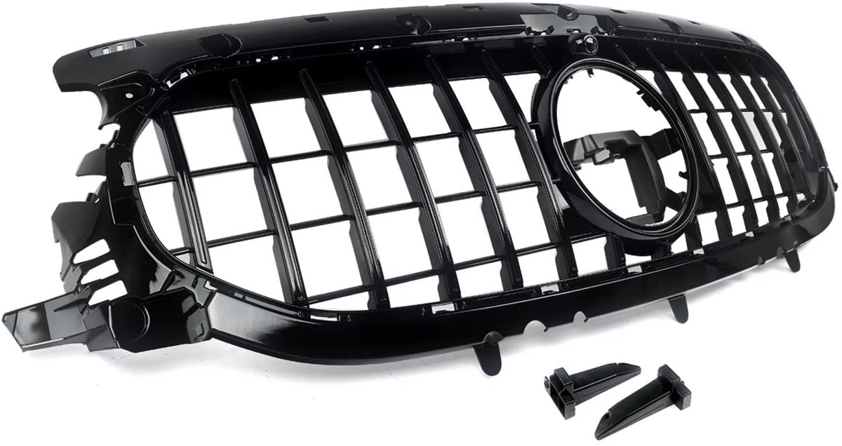 Grille - Voor Mercedes-Benz GLA-Klasse H247 GLA200 2020-2023 - Auto accessoires - GT Grille - Niergrille - Gloss Zwart