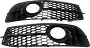 Voorbumper - Voor Audi A6 C6 S-Line 2009-2012 - Auto accessoires - Mistlichtgrille - Honingraat stijl - Gloss Zwart
