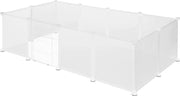 Happyment Dierenren Blanca - Ren - Verstelbaar - Voor binnen - Puppyren - Kleine dieren - Kittens - Wit - 142x72x45cm
