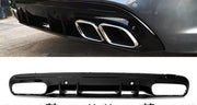 Achterdiffuser met Uitlaattips - Voor Mercedes C-Klasse W205 Sedan AMG-Line (2014-2021) - Auto Accessoires