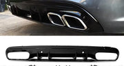 Diffuserkit Vistaro - Achterdiffuser met Uitlaattips - Voor Mercedes C-Klasse W205 Sedan AMG-Line (2014-2021) - Auto Accessoires