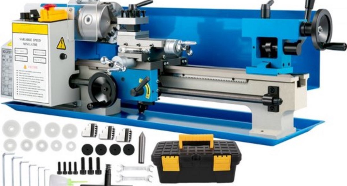 Draaibank PRO - Precisie Metaaldraaibank - 180x350mm Draaibank voor metaal