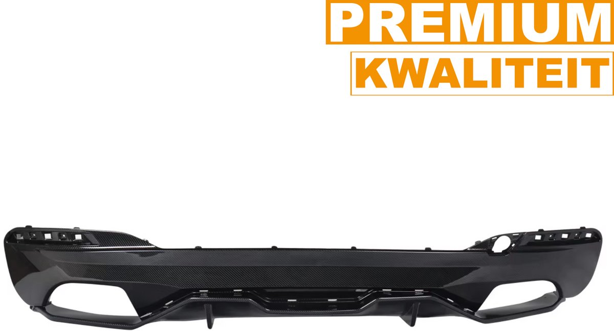 Achterbumper - Voor BMW 5-Serie G30 540i 2017-2020 - Auto accessoires - Diffuser - Carbon stijl