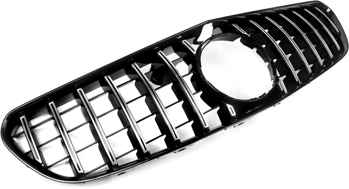 Voorbumper GT Grille - Voor Mercedes C217 S63/S65 AMG Coupé (2014-2017)- Chroom + Zwart - Auto Accessoires