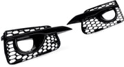 Mistlamp Covers Dravon - Mistlamp Grille Covers - Voor Infiniti Q50 (2014-2017) - Honingraat Stijl - Glanzend Zwart
