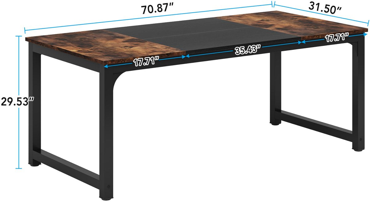 Eettafel Milano - 160cm - Voor 6 personen - Voor Keuken of eetkamer - Bruin - 160 cm (B) × 80 cm (D) × 75 cm (H)