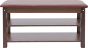 Schoenenbank - Opbergkast - Schoenenrek - Schoenenkast - Voor de hal of entree - Houten frame met stoffen kussen