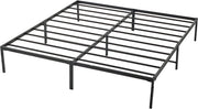 Zwart Stalen Platformbed met Lattenbodem – 680 kg Draagvermogen – Met Opbergruimte Onder Bed