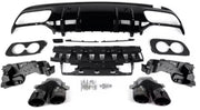 Achterdiffuser Taviro - Achterdiffuser - Voor Mercedes C-Klasse W205 Sedan AMG C43 (2014-2021) - Zwart - Ronde Uitlaat Tips - Auto Accessoires