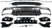 Achterbumper - Voor Mercedes C-Klasse W205 C63 AMG - Auto accessoires - Diffuser - Carbon Look - Met uitlaat tips