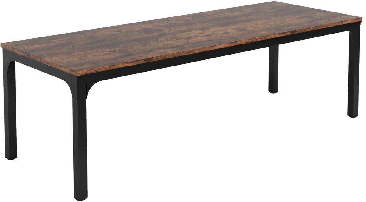 Dubbel computerbureau - Bruin - 200cm bureau - Voor 6 personen - Voor volwassenen