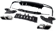 Achterbumper - Voor Mercedes C-Klasse C205/A205 Coupe/Convertible 2015-2018 - Auto accessoires - Splitter lip - C63 stijl