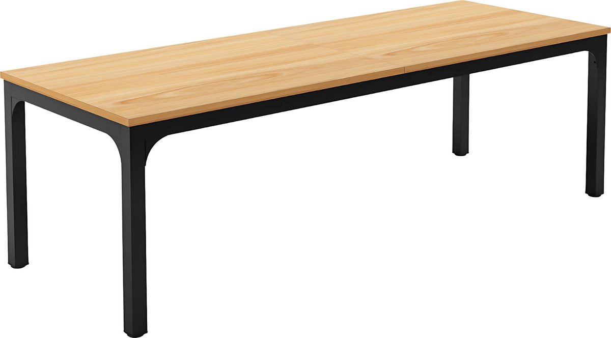 Computerbureau Milano - Voor 2 Personen - 200cm - Naturel - Voor thuis of werk - Hout en metaal