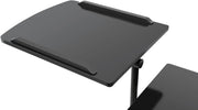 Draagbare Tattoo-Werkbank - Werktafel - Voor Studio en Schoonheidssalon - In Hoogte Verstelbaar met Verwijderbare Dubbele Tattoo-Armsteun - 64×40 cm - Zwart