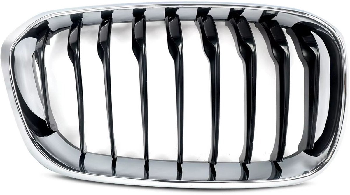 Niergrille Twinblade - Front Niergrille - Chroom + Zwart - Auto accessoires - Voor BMW 1 Serie F20/F21 LCI (2015-2019)
