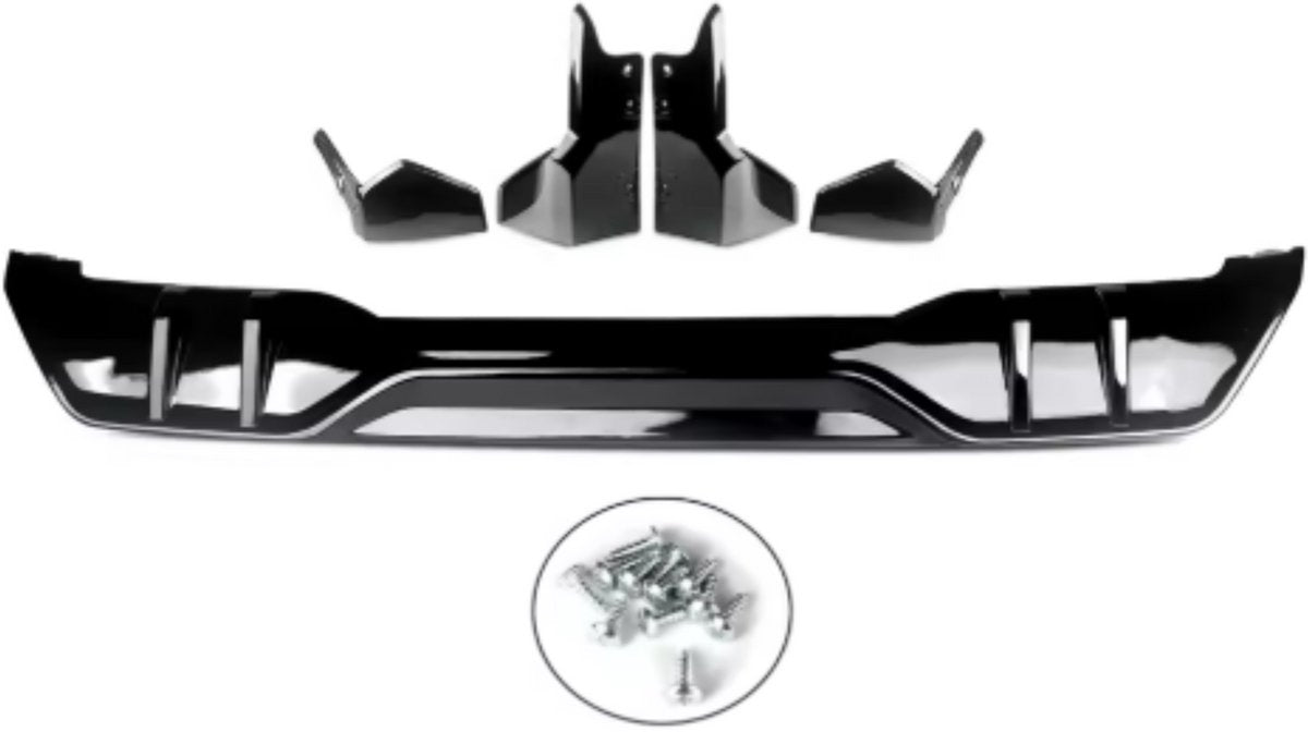Voor- en Achterlipdiffuser - Voor BMW G05 X5 (2018-2022) - M Sport Bumper - Gloss Black Carbon Look - Auto accessoires