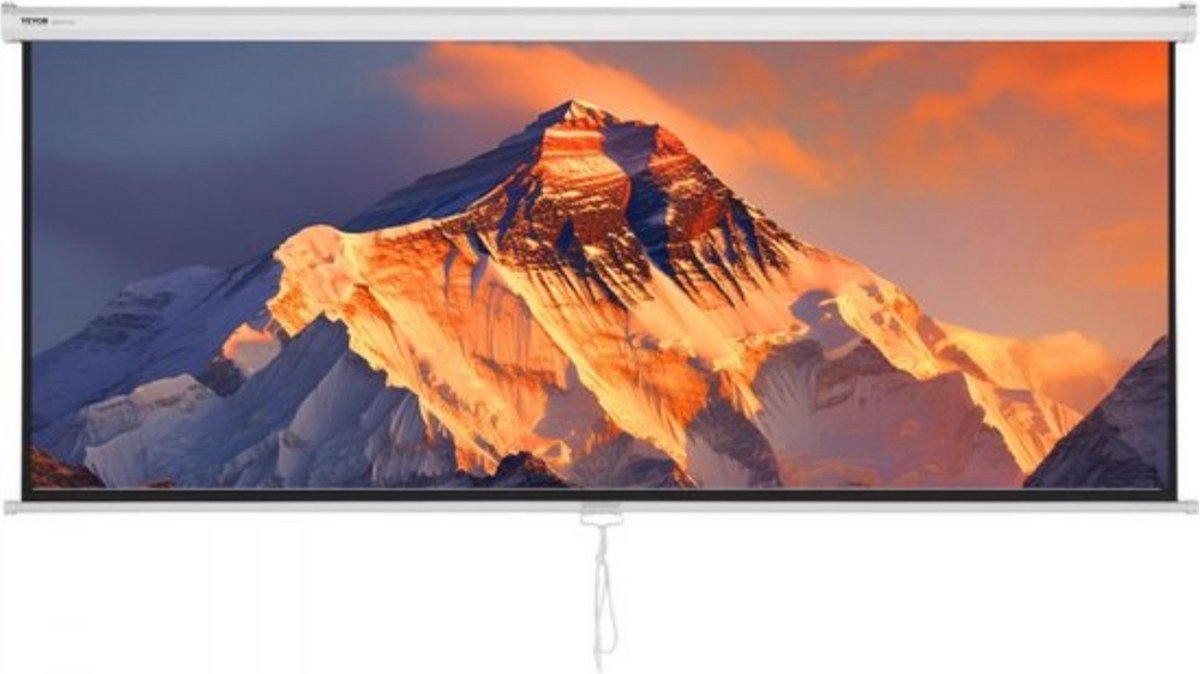 Projectiescherm - 100 Inch HD 4K - Handmatig - Voor Binnen en Buiten - Filmscherm