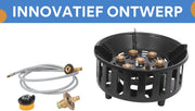 Camping kooktoestel - Campingaz - Gasfornuis - Buitenbrander - Voor Picknick, Frituren & Stomen - Met 3 Adapters - Inclusief Opbergtas