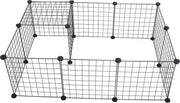 Bolt Edge Dierenren - Zwart - Verstelbaar - Voor konijnen, katten of puppy's - 145x75x35cm