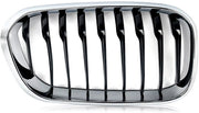 Front Niergrille - Chroom + Zwart - Auto accessoires - Voor BMW 1 Serie F20/F21 LCI (2015-2019)